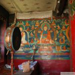 Fresque montrant Jigme Lingpa, Longchenpa et la lignée du Longchen Nyingtik